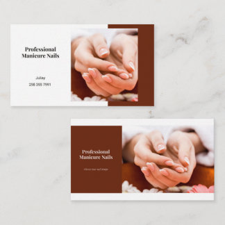 Carte De Visite Manucure Professionnelle Nail Beauté Salon tendanc