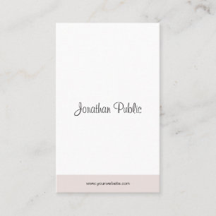 Carte De Visite Manuscrit élégant minimaliste moderne