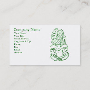 Carte de visite maori de croquis de Hei-Tiki