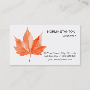 Carte De Visite Maple autumn