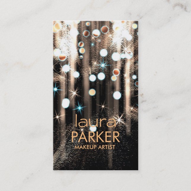Carte De Visite Maquillage Artiste Beauté Parties scintillant Brow (Devant)