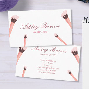 Carte De Visite Maquillage Artiste Beauté Salon Brosses Parties sc
