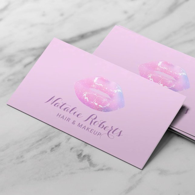 Carte De Visite Maquillage Artiste Blush Rose Ombre Lips Salon de  (Créateur téléchargé)