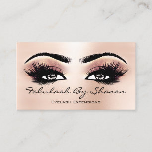 Carte De Visite Maquillage Artiste Brow Eyelash Rose maigre