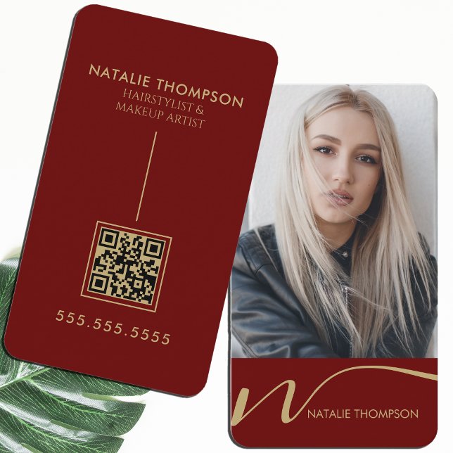 Carte De Visite Maquillage Artiste Coiffeur Nail Tech Beauté Salon (Créateur téléchargé)