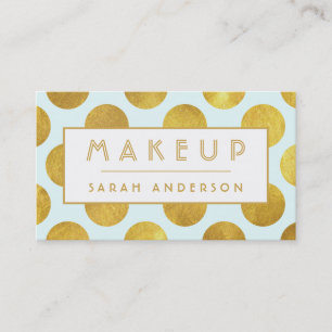 Carte De Visite Maquillage Artiste Cosmetologue - Moderne Big Gold