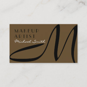 Carte De Visite Maquillage Artiste élégant Monogramme moderne Âne 