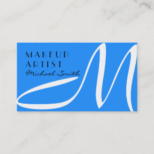 Carte De Visite Maquillage Artiste élégant Monogramme moderne Dodg