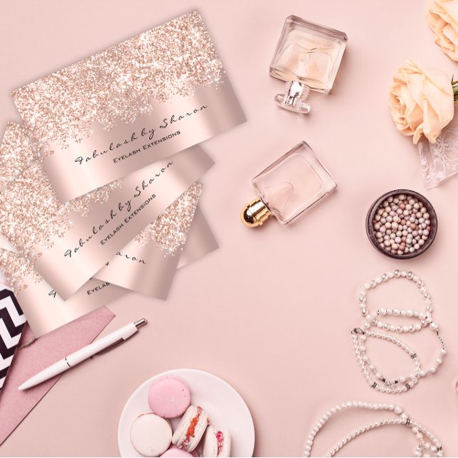 Carte De Visite Maquillage Artiste événement Beauté Blogger Partie (Makeup Artist Event Beauty Blogger Glitter VIP Business Card)