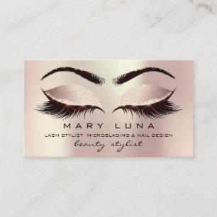 Carte De Visite Maquillage Artiste Eyebrosses Lashes Rose Blush So