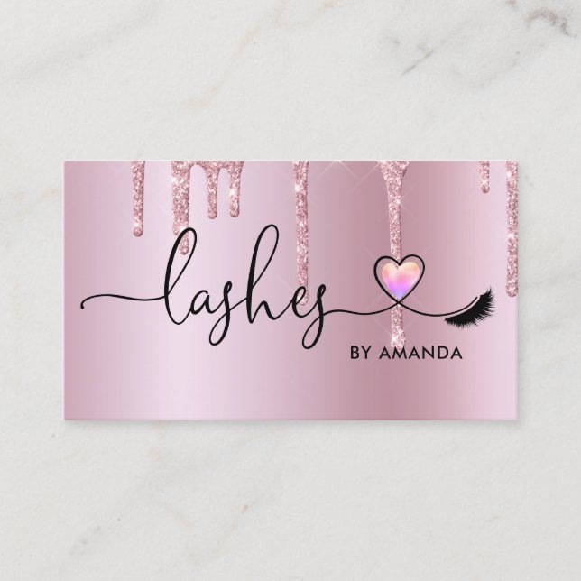 Carte De Visite Maquillage Artiste Eyebrow Eyes Lashes Coeur (Devant)