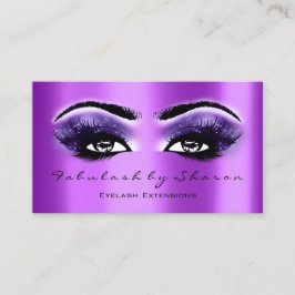 Carte De Visite Maquillage Artiste Eyebrow Lashes Extension Purple