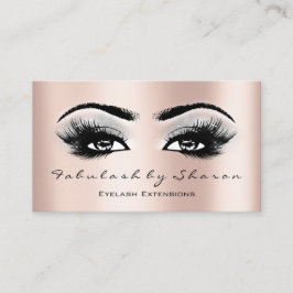 Carte De Visite Maquillage Artiste Eyebrow Lashes Extension Rose G