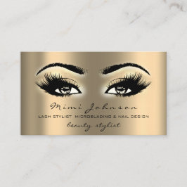 Carte De Visite Maquillage Artiste Eyebrow Lashes Or Sepi Esthétic