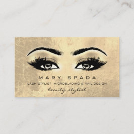 Carte De Visite Maquillage Artiste Eyebrows Lashes Or Esthétique