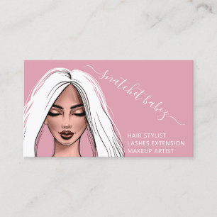 Carte De Visite Maquillage Artiste Eyelash Cheveux Brows Lips QR L