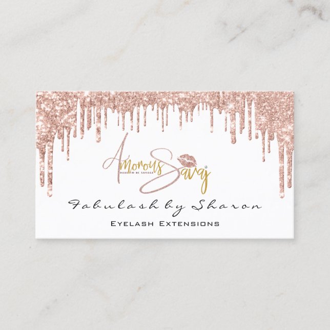 Carte De Visite Maquillage Artiste Eyelash Lashes Parties scintill (Devant)