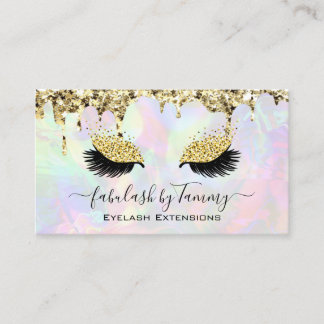 Carte De Visite Maquillage Artiste Eyelash Lashes Parties scintill