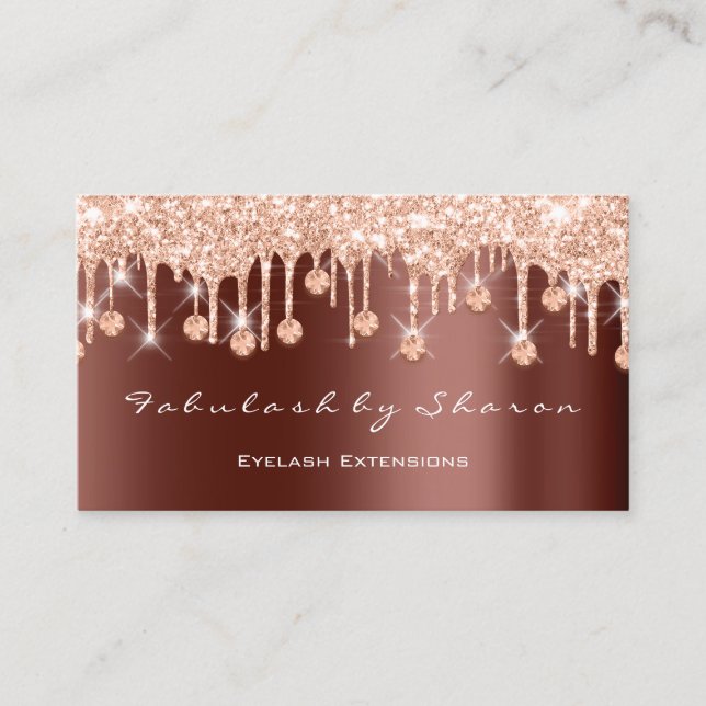 Carte De Visite Maquillage Artiste Eyelash Parties scintillant Dri (Devant)