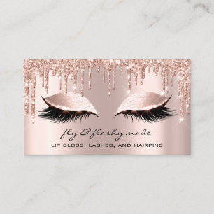 Carte De Visite Maquillage Artiste Eyelash Parties scintillant gou