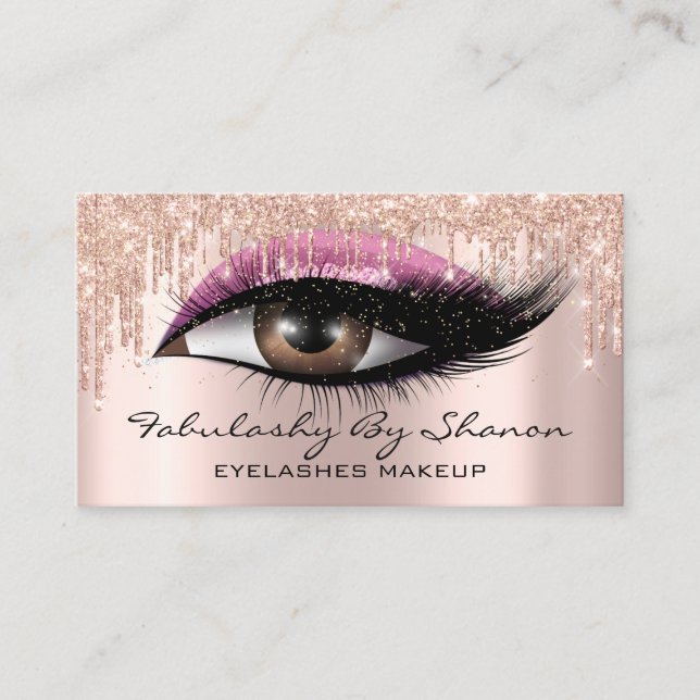 Carte De Visite Maquillage Artiste Eyelashes Parties scintillant D (Devant)