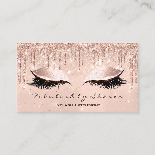 Carte De Visite Maquillage Artiste Eyes Lashes Parties scintillant (Devant)