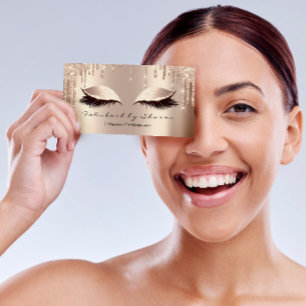 Carte De Visite Maquillage Artiste Eyes Lashes Parties scintillant