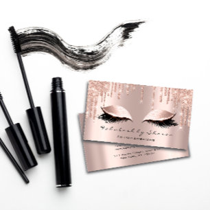 Carte De Visite Maquillage Artiste Eyes Lashes Parties scintillant