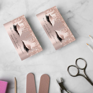 Carte De Visite Maquillage Artiste Eyes Lashes Parties scintillant