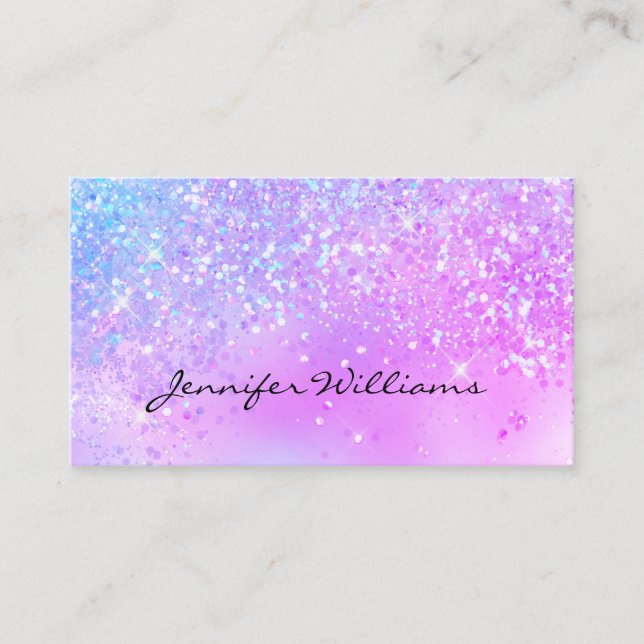 Carte De Visite Maquillage Artiste Holographique Parties scintilla (Devant)