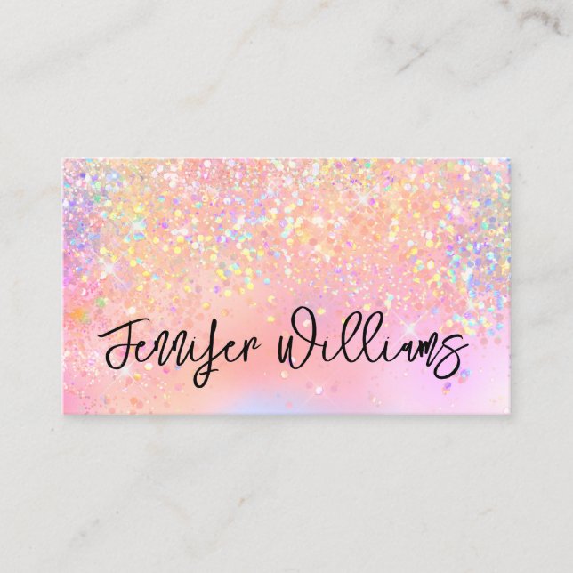 Carte De Visite Maquillage Artiste Holographique Parties scintilla (Devant)