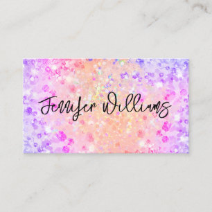 Carte De Visite Maquillage Artiste Holographique Purple Parties sc