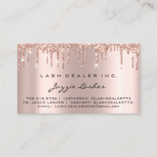 Carte De Visite Maquillage Artiste Lash Concessionnaire Rose Lush