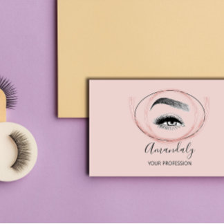 Carte De Visite Maquillage Artiste Lash Friseur Logo QR CODE Cadre
