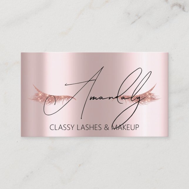 Carte De Visite Maquillage Artiste Lash QR LOGO Microblade Blush R (Devant)