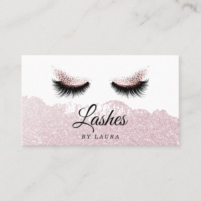 Carte De Visite Maquillage Artiste Lashes Beauté Salon Eyes Cosmét (Devant)