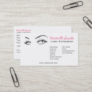 Carte De Visite Maquillage Artiste Lashes Brosses Noir et Blanc Si