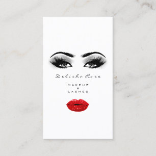 Carte De Visite Maquillage Artiste Lashes Smoky Grey Rouge Lèvres 