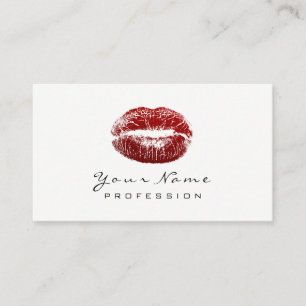 Carte De Visite Maquillage Artiste Lèvres Beauté Rouge Lipstick No
