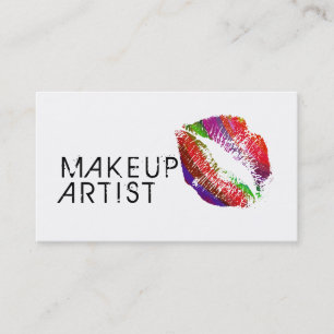 Carte De Visite Maquillage Artiste Lèvres élégantes #6