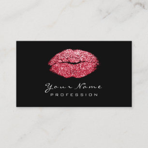 Carte De Visite Maquillage Artiste lèvres Rouge bonbon Parties sci