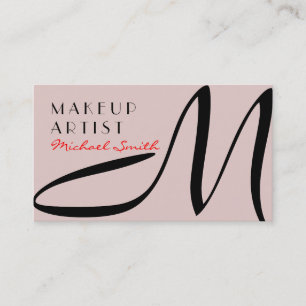 Carte De Visite Maquillage Artiste Monogramme élégant Tempête de p