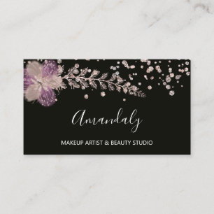 Carte De Visite Maquillage Artiste Nails Beauty SPA Floral