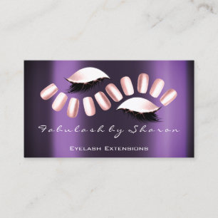Carte De Visite Maquillage Artiste Nongs Rose Lashes