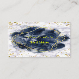 Carte De Visite maquillage artiste or marbre brillant Abstrait Bus