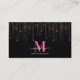 Carte De Visite Maquillage Artiste Rosegold Parties scintillant à 