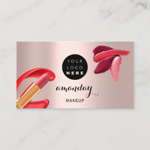 Carte De Visite Maquillage Artiste Rouge Lipstick Photo personnali