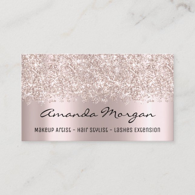 Carte De Visite Maquillage Artiste Salon de cheveux Eyelash Extens (Devant)