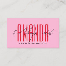 Maquillage artiste typographie moderne script rose