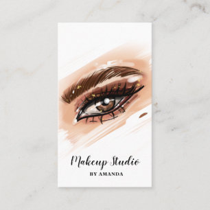 Carte De Visite Maquillage Artiste Yeux Brown Lashes